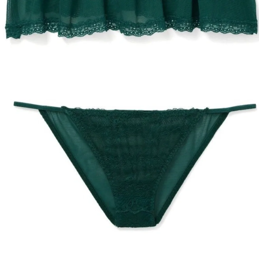 AM Mesh CHEEKINI Panties String Emerald Green